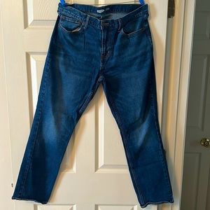Old Navy Straight Jeans. Dark Blue. Size: W34/L30.